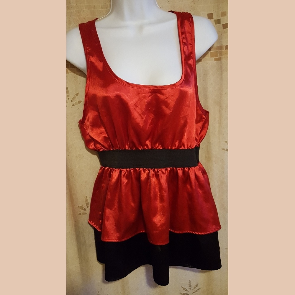 Satin like Layered Dressy Tank